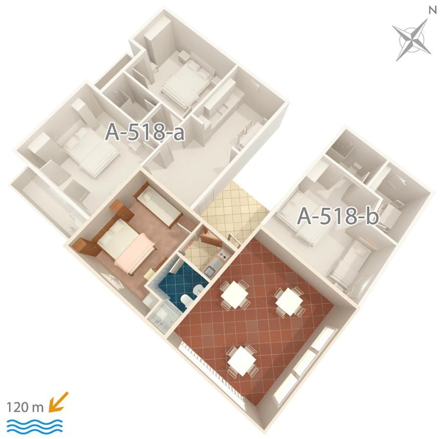 Apartments By The Sea Podgora, Makarska - 518 Экстерьер фото